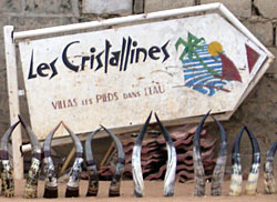 Pancarte des résidences Cristallines à Saly
